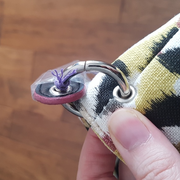 NWT Stephanie Johnson Tote Bag Geometric Pattern Green Yellow Black - Picture 6 of 11